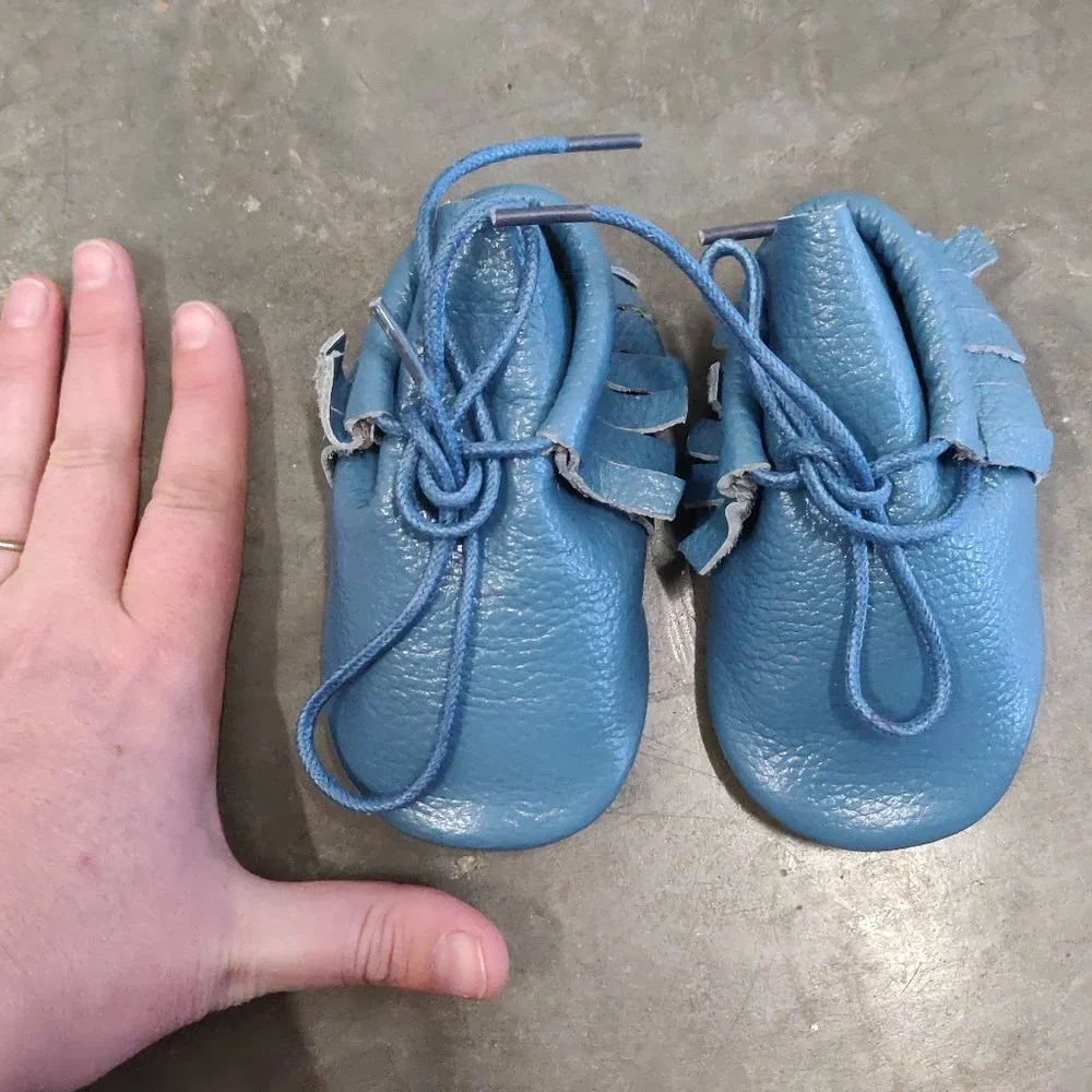 NWOT Genuine Leather Baby Moccasins 3-9 months
